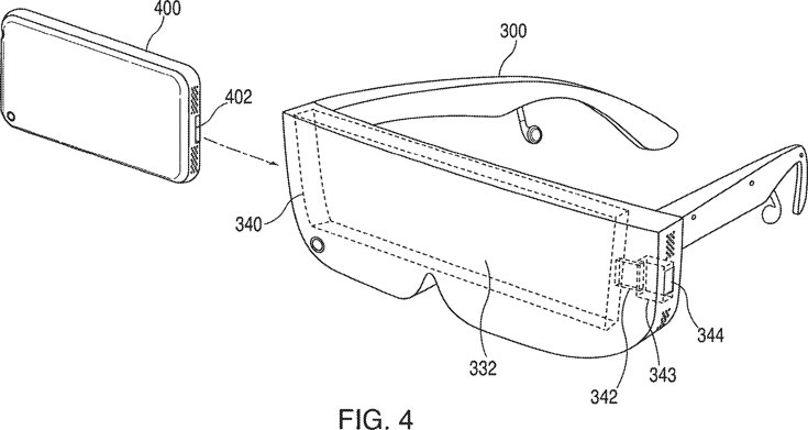 Apple выдан патент на гарнитуру, в которой используется дисплей смартфона