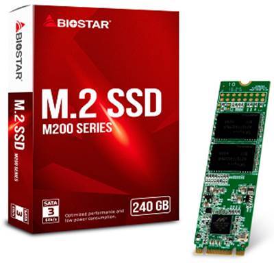 Твердотельные накопители Biostar M200 типоразмера M.2 выпускаются объемом 120 и 240 ГБ