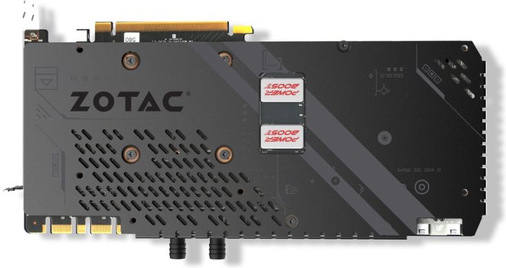 В оформлении 3D-карты Zotac GTX 1080 Ti ArcticStorm применена светодиодная подсветка