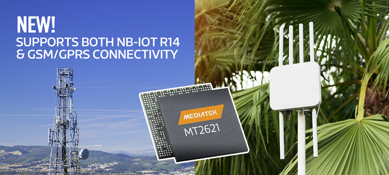 Однокристальная система MediaTek MT2621 поддерживает NB-IoT Release 14 и GSM/GPRS 