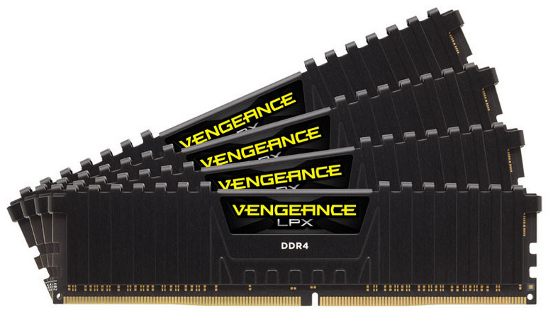 Оперативная память Corsair Vengeance LPX CMK32GX4M4K4333C19 работает на высокой частоте
