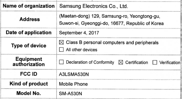 Сертификация FCC указывает на скорый выход смартфона Samsung Galaxy A5 (2018)