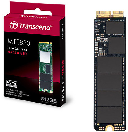 Накопитель Transcend MTE830 оснащен интерфейсом PCIe 3.0 x4 и поддерживает протокол NVMe 1.2