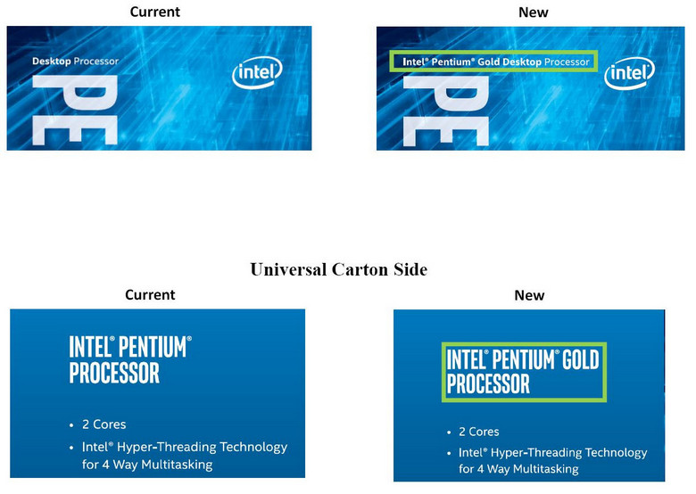 Intel взялась за ребрендинг процессоров Pentium