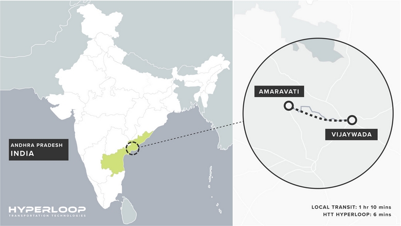 Первая ветка Hyperloop в итоге может быть построена в Индии