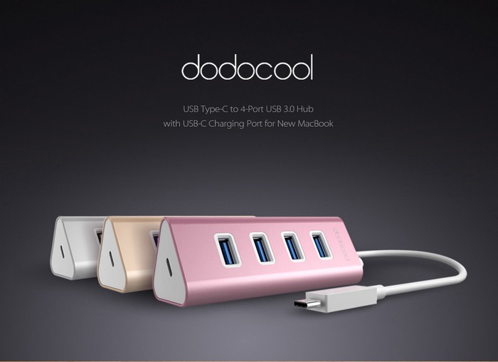 Dodocool выпустила хаб с четырьмя разъемами USB 3.0 и USB-C за $20