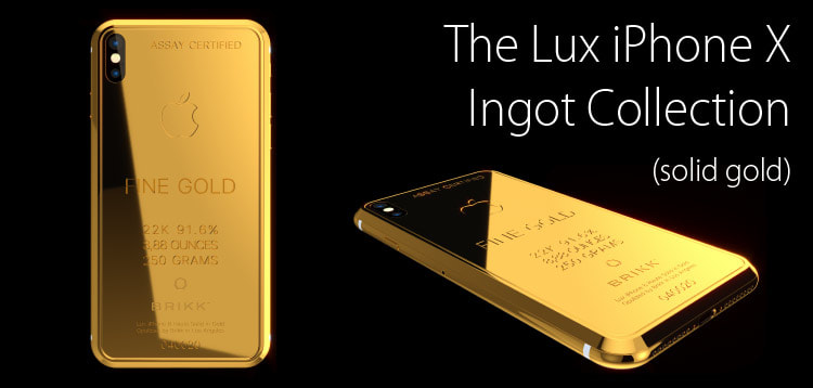 Смартфоны iPhone X, украшенные драгоценными металлами, доступны для предзаказа по цене от $7495 до $69995 