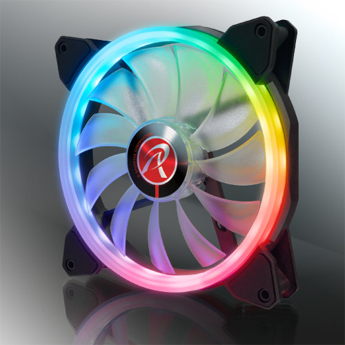 Каждый вентилятор Raijintek Iris 14 Rainbow RGB украшен 21 светодиодом