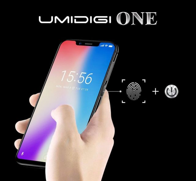 Смартфон Umidigi One получил дизайн в стиле iPhone X и дактилоскопический датчик на боковой панели