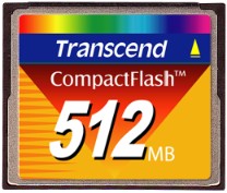 512 Мб флэш-память CompactFlash от Transcend