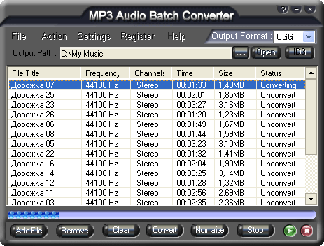 MP3 Audio Batch Converter