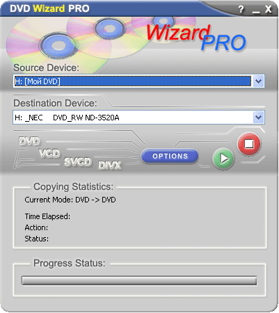 Рабочее окно DVD Wizard Pro