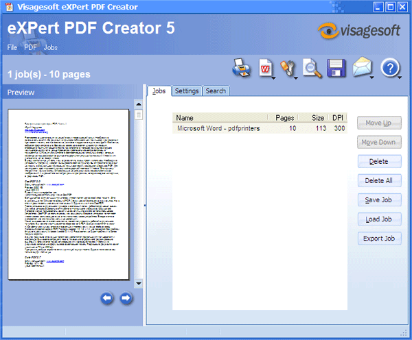 Главное окно eXPert PDF