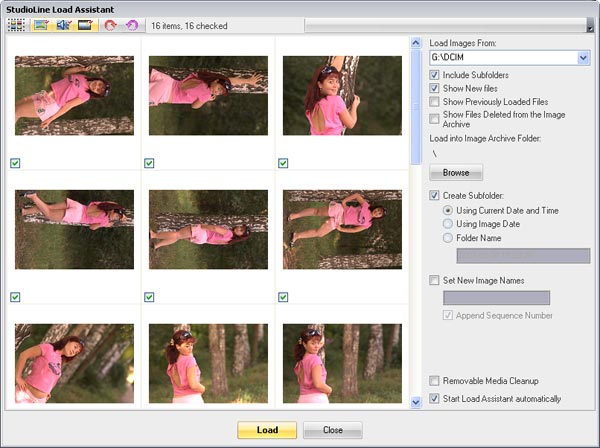 Импорт фотографий из цифровой камеры в StudioLine Photo Basic