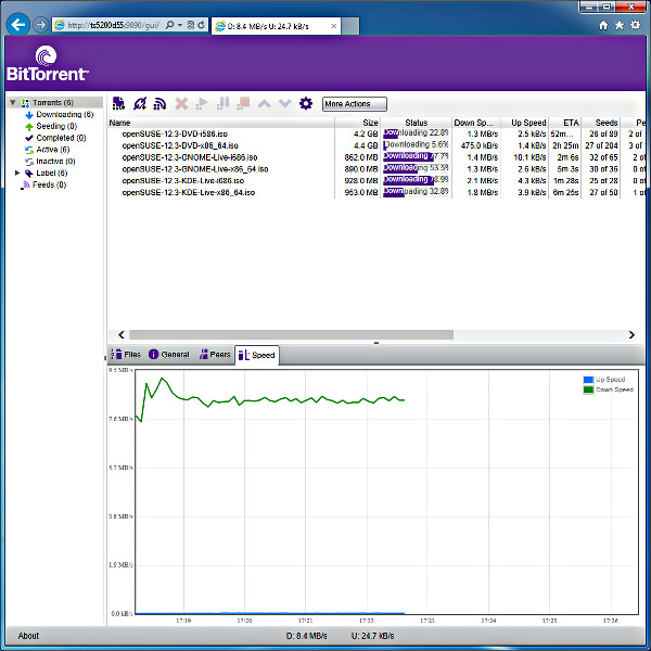 Клиент BitTorrent в Buffalo TeraStation 5200
