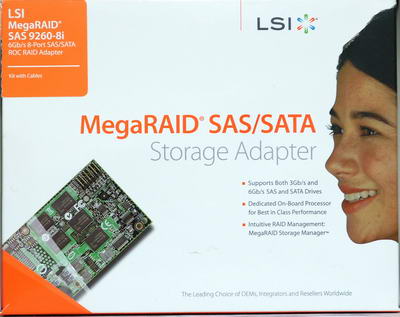 8-портовый SAS-контроллер LSI MegaRAID SAS 9260-8i