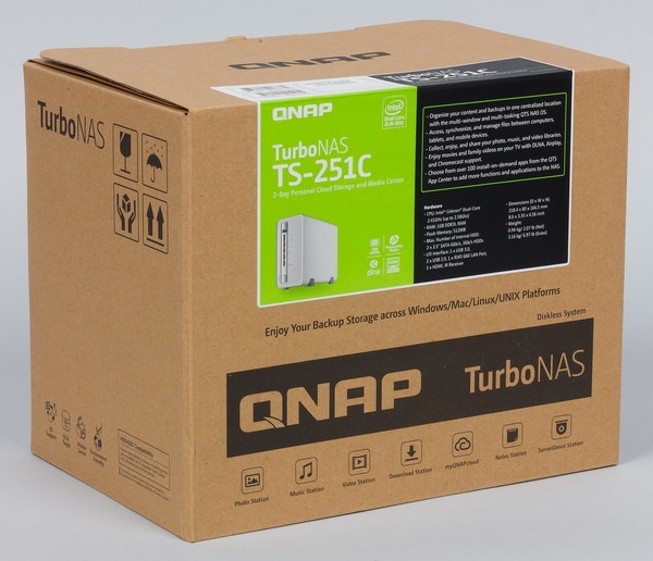 Упаковка QNAP TS-251C