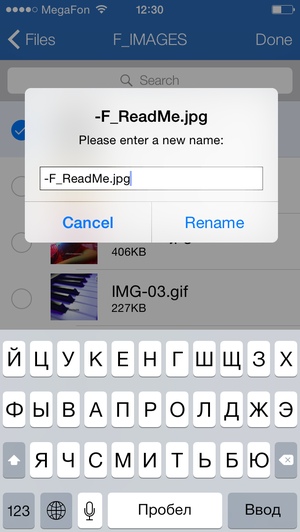 Интерфейс утилиты Pogoplug на iOS