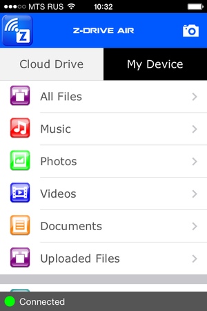 Z-Drive Air на iOS