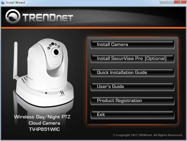 Установка ПО камеры TRENDnet TV-IP851