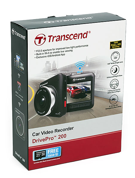 Автомобильный видеорегистратор Transcend DrivePro 200