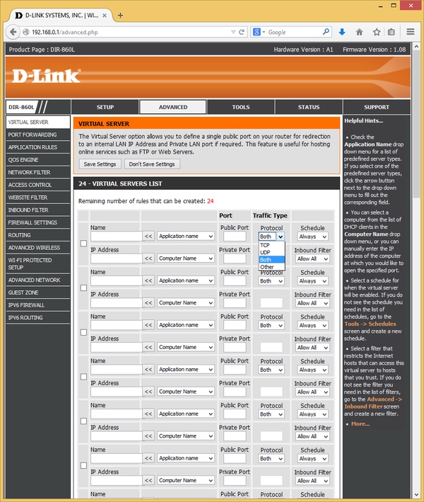 Настройка D-Link DIR-860L