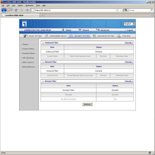 настройка маршрутизатора LevelOne WBR-6020