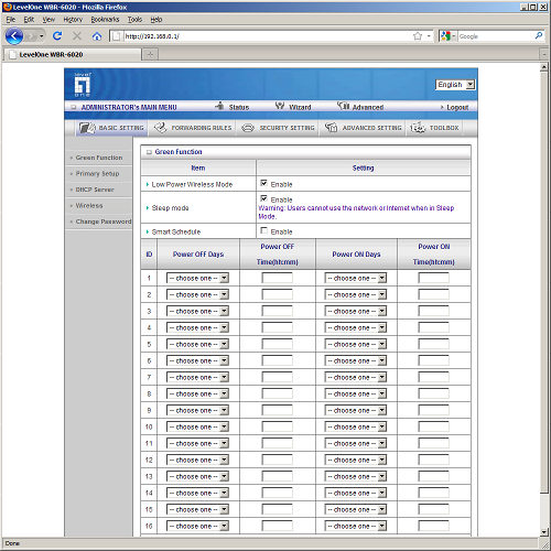 настройка маршрутизатора LevelOne WBR-6020