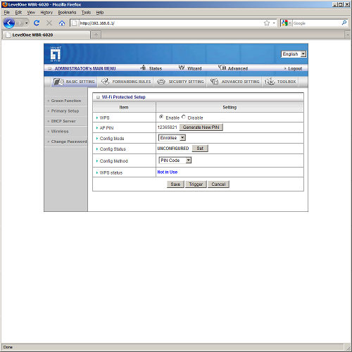 настройка маршрутизатора LevelOne WBR-6020