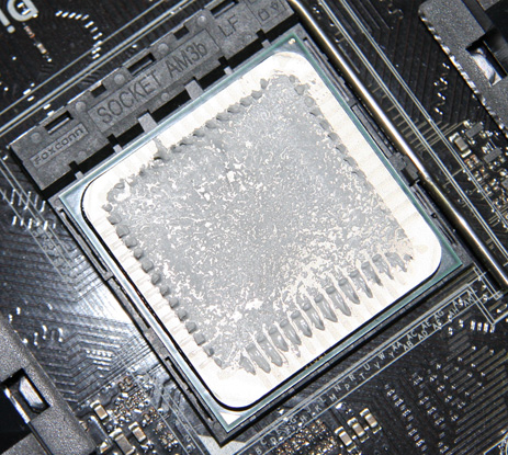 AMD Coolers 2016 - AMD 95W Alu, распределение термопасты