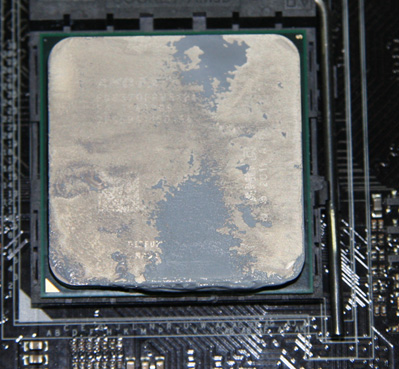 AMD Coolers 2016 - AMD Wraith, распределение термопасты