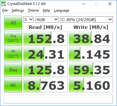 Производительность диска Asus VivoStick PC TS10