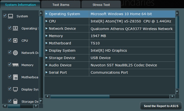 Asus PC Diagnostics Utility