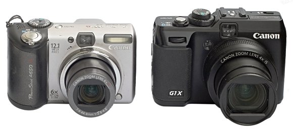 Canon Power Shot A650IS и Canon PowerShot G1 X
