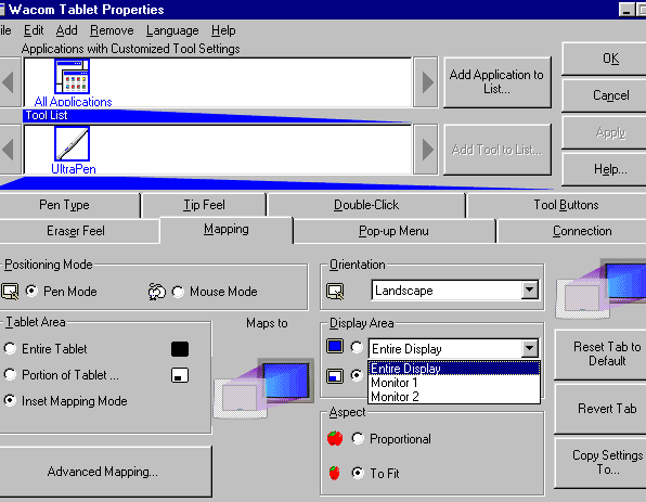 Wacom Tablet Properties