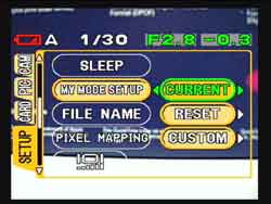 Olympus Camedia C-5000 Zoom Menu