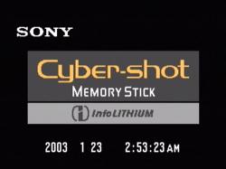 Sony Cyber-shot DSC T1 Menu