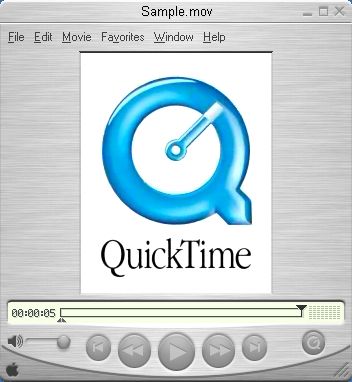 Интерфейс проигрывателя QuickTime Player 6.5