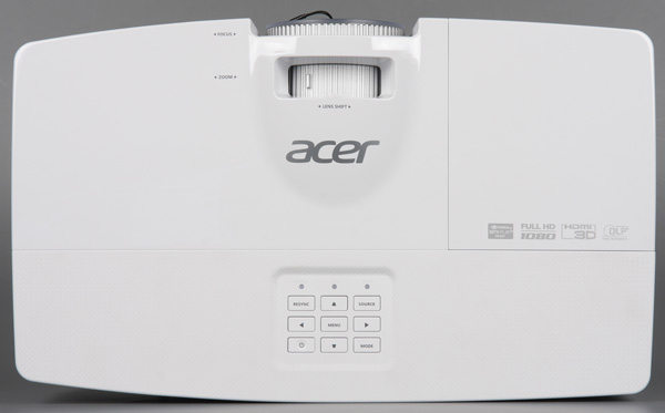 DLP-проектор Acer V7500, вид сверху