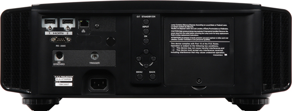 Проектор JVC DLA-X700RBE, задняя поверхность