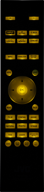 Проектор JVC DLA-X700RBE, пульт ДУ с подсветкой