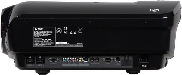 Кинотеатральный Full HD SXRD-проектор Mitsubishi HC9000D, левый бок