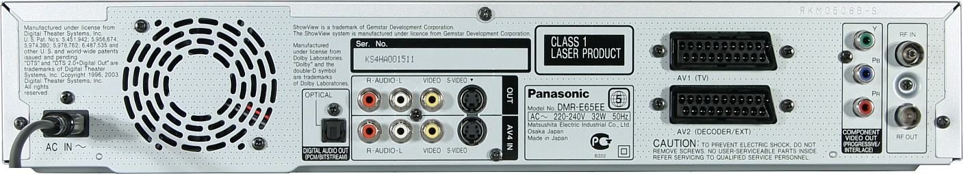 Back connect. Panasonic DMR-e320v. Panasonic DMR-e65ee. Panasonic DMR - e55. Panasonic DMR-e65ee interface.
