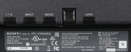 Проектор Sony VPL-VW500ES, кнопки управления