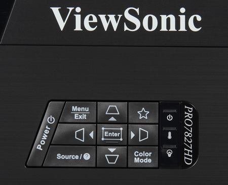 DLP-проектор ViewSonic Pro7827HD, контрольная панель