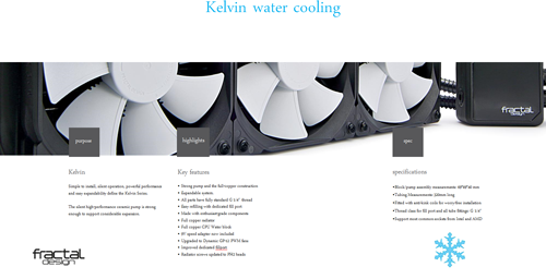 серия Kelvin, система водяного охлаждения, охлаждение видеокарты