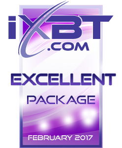 Excellent Package - iXBT.com Editors Award