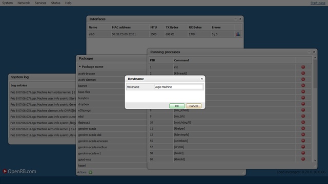 веб-интерфейс Evika LogicMachine