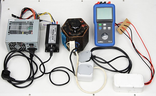 Методика тестирования бытовых источников света, источник питания