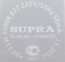 Supra SL-LED-A60-11W/3000/E27
